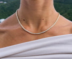 Lab Diamond Bezel Tennis Necklace