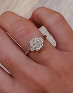 Radiant 3-Stone Engagement Ring - Lab