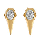 Oval Diamond Spike Studs