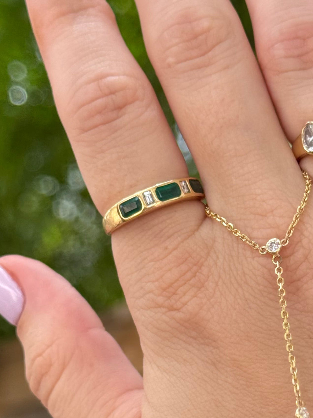 Flush Emerald & Diamond Band - PREORDER