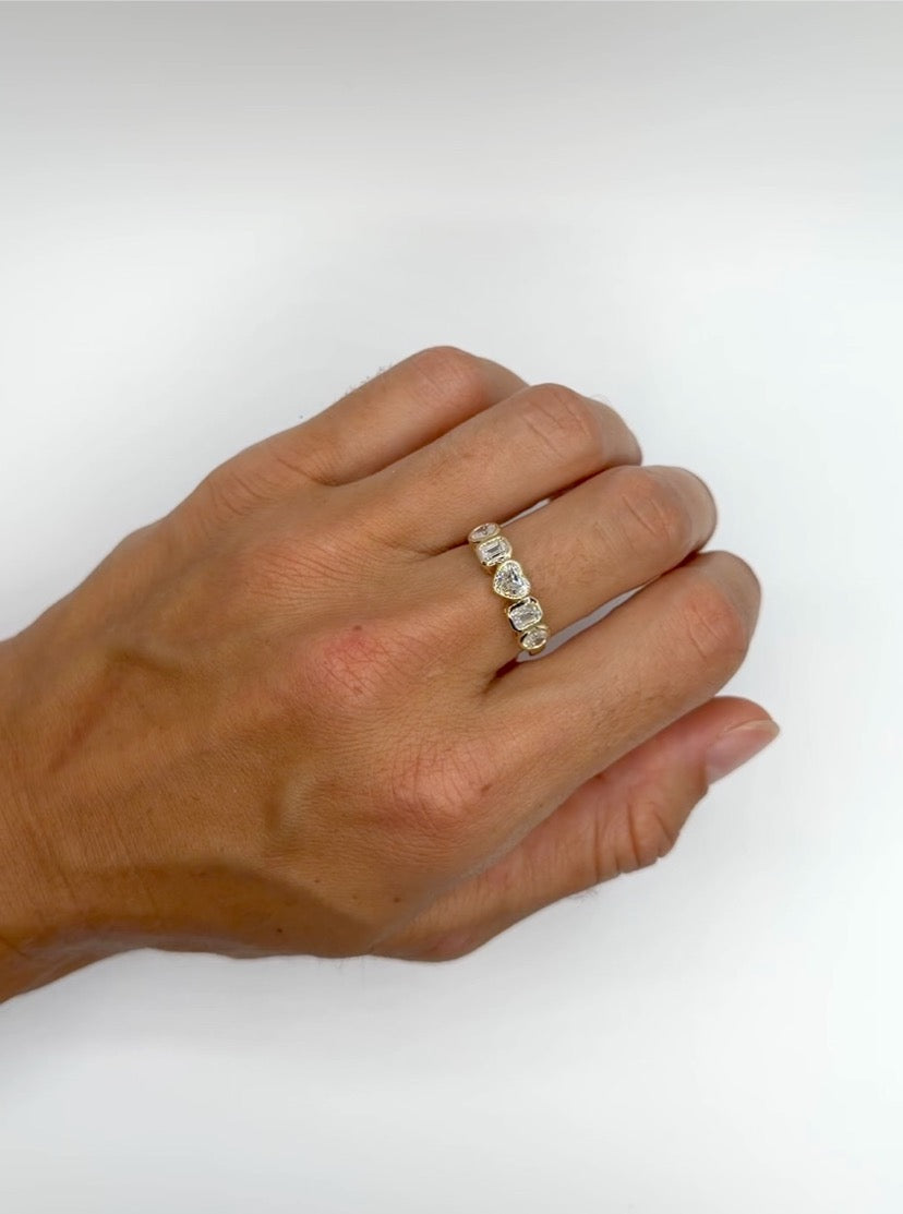 Heart Mosaic Lab Grown Diamond Ring