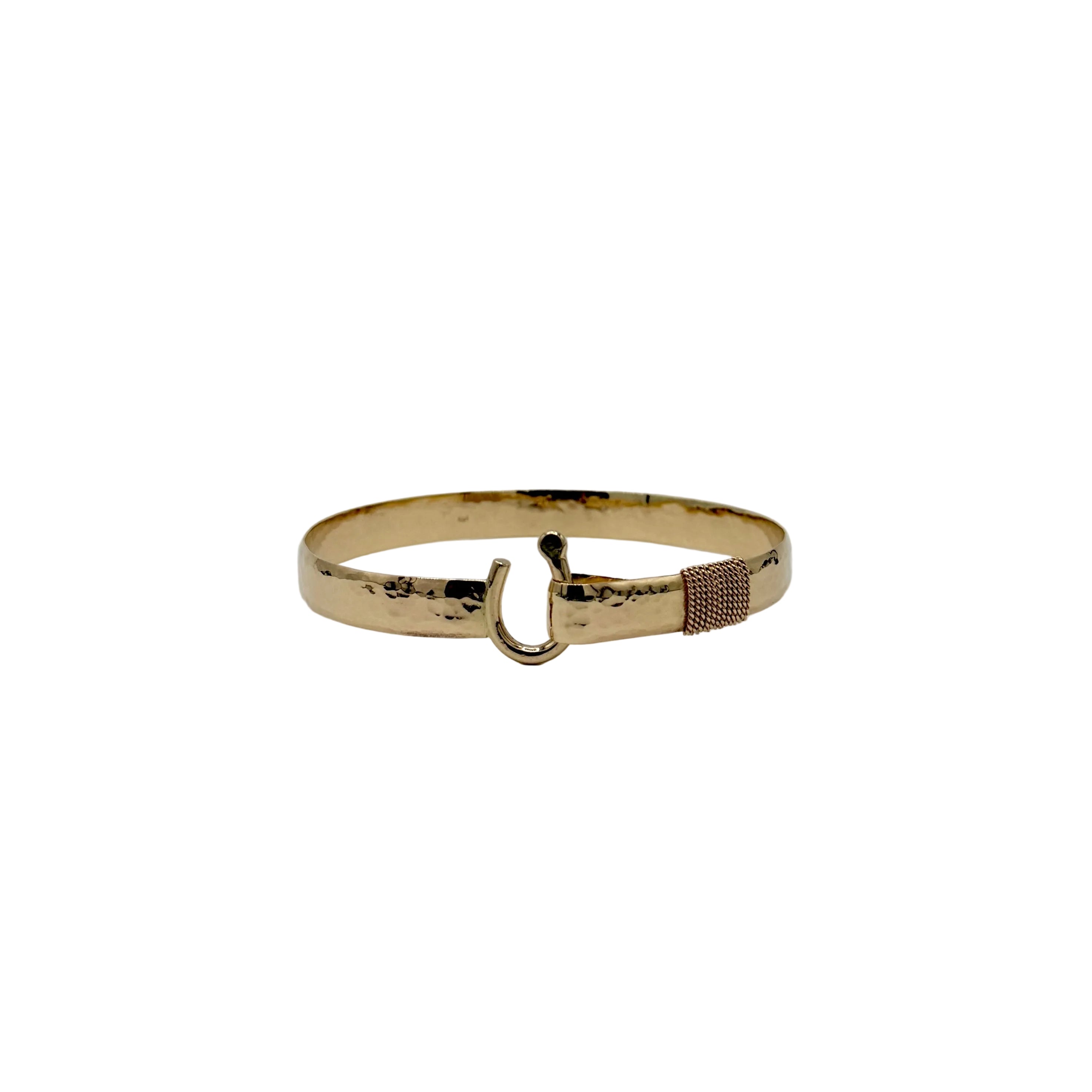 14kt Yellow Gold J hook Bangle - 8.5mm