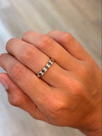 Oval Alexandrite & Diamond Trio Band