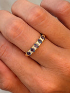Oval Alexandrite & Diamond Trio Band