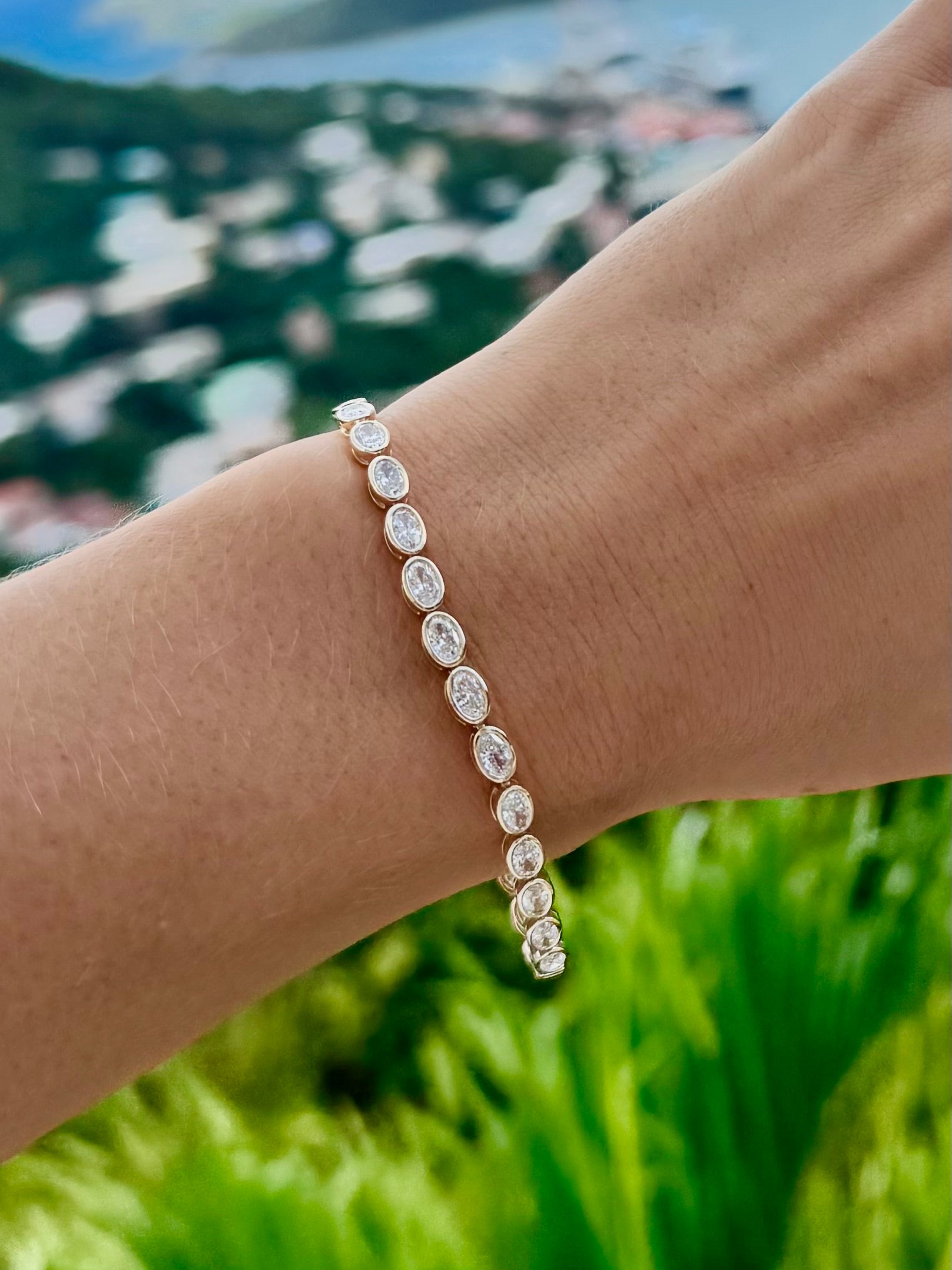 Lab Oval Diamond Tennis Bracelet- PREORDER