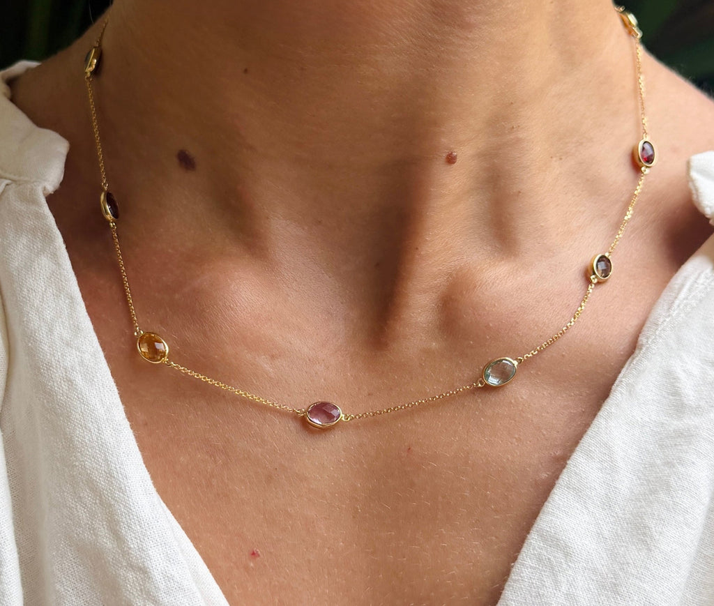 Multicolored Gemstones Necklace