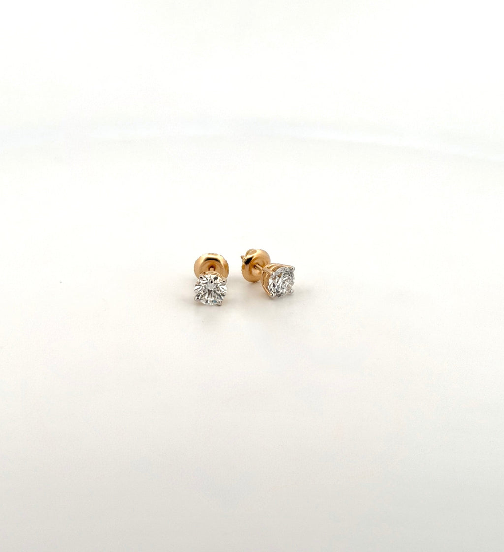 Round Lab Grown Diamond Studs - 1.5 ct