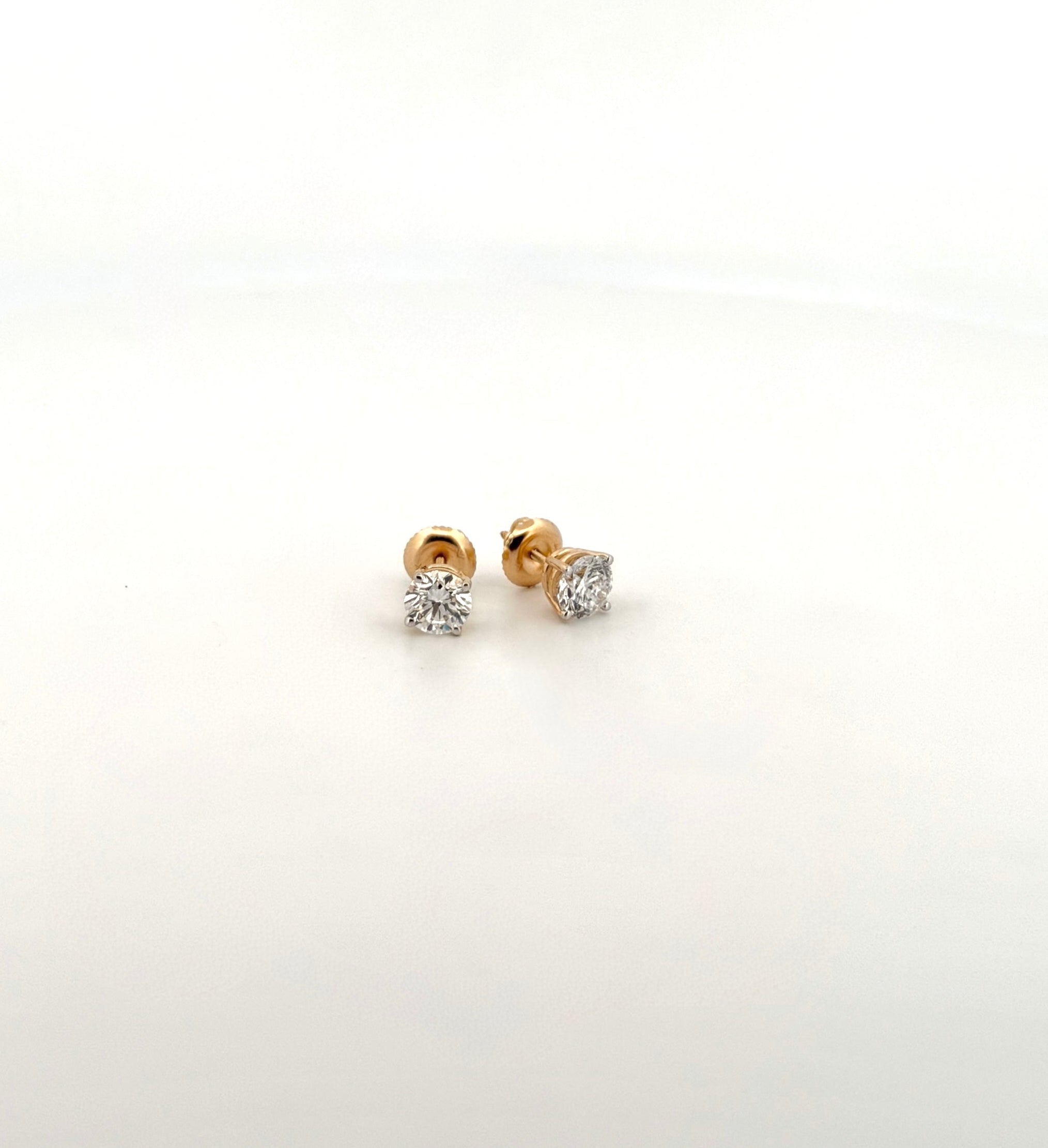Round Lab Grown Diamond Studs - 1.5 ct