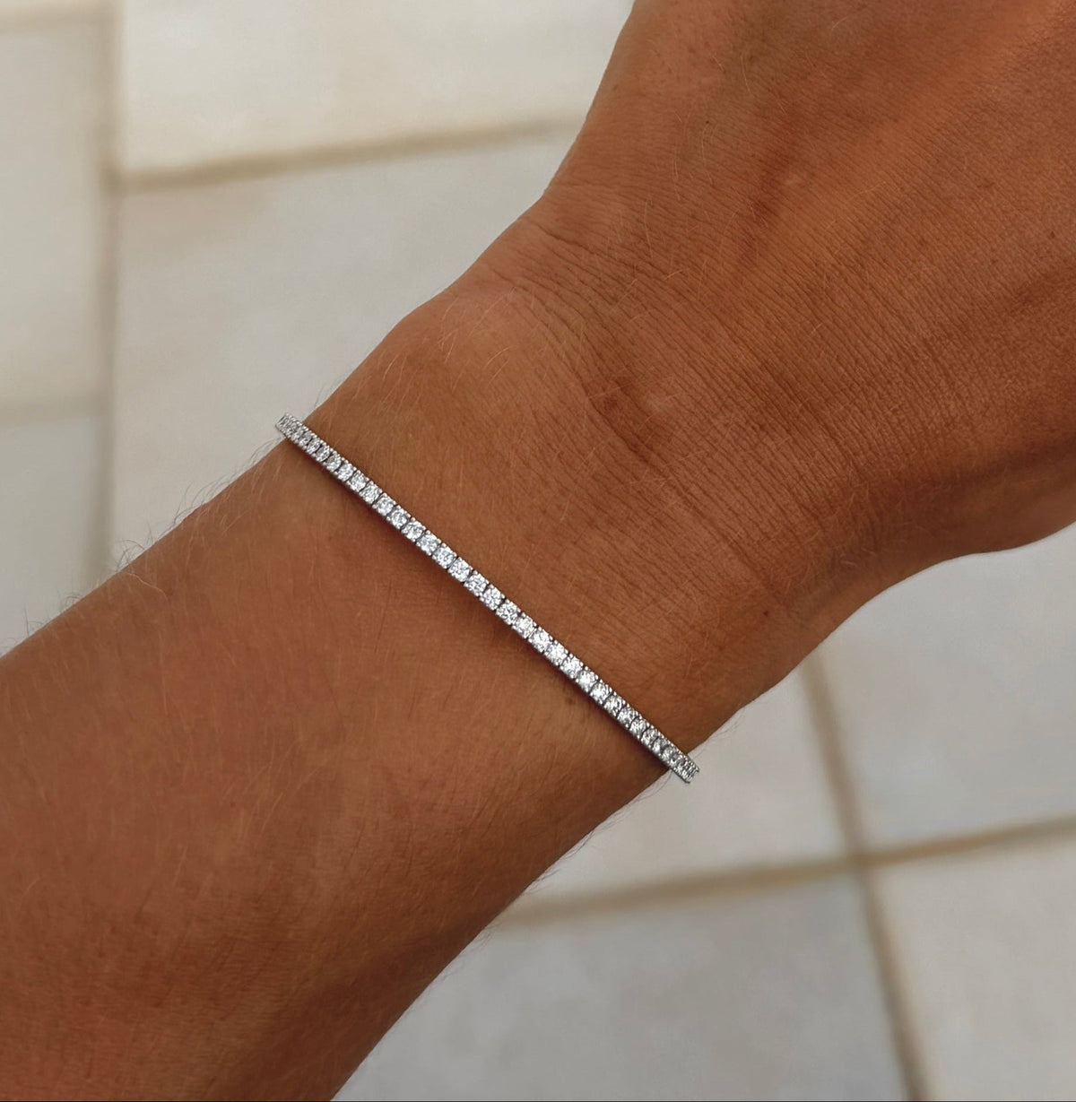The Classic Diamond Flexible Bangle Bracelet