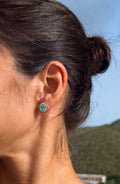 Paraíba Tourmaline & Diamond Stud Earrings - GIA Certified Natural