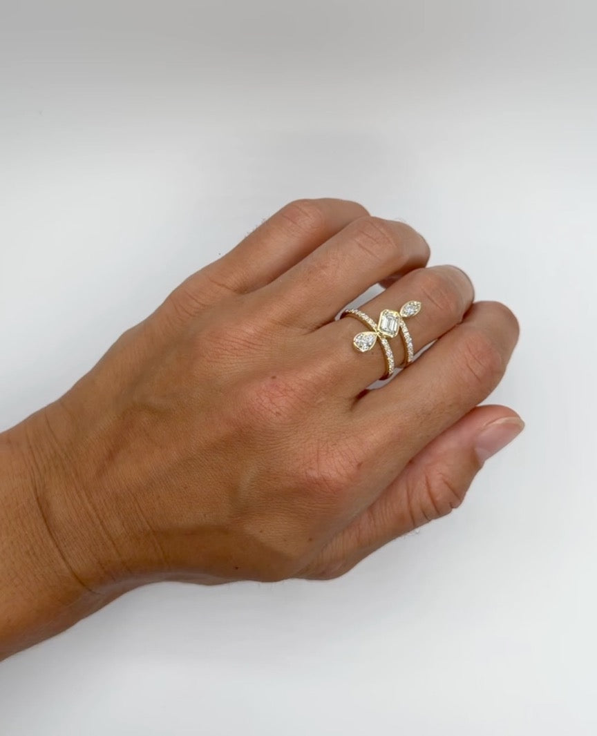Trio Wrap Ring - Lab grown