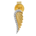 Angel wing earrings 14kt yellow gold with diamond accents