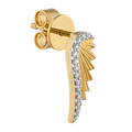Angel wing earrings 14kt yellow gold with diamond accents