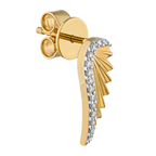 Angel wing earrings 14kt yellow gold with diamond accents
