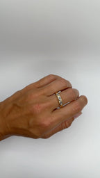 Flush Emerald Cut Lab Diamond Band