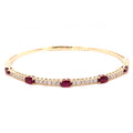 Ruby Flexi Bangle with Diamonds