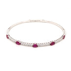 Ruby Flexi Bangle with Diamonds