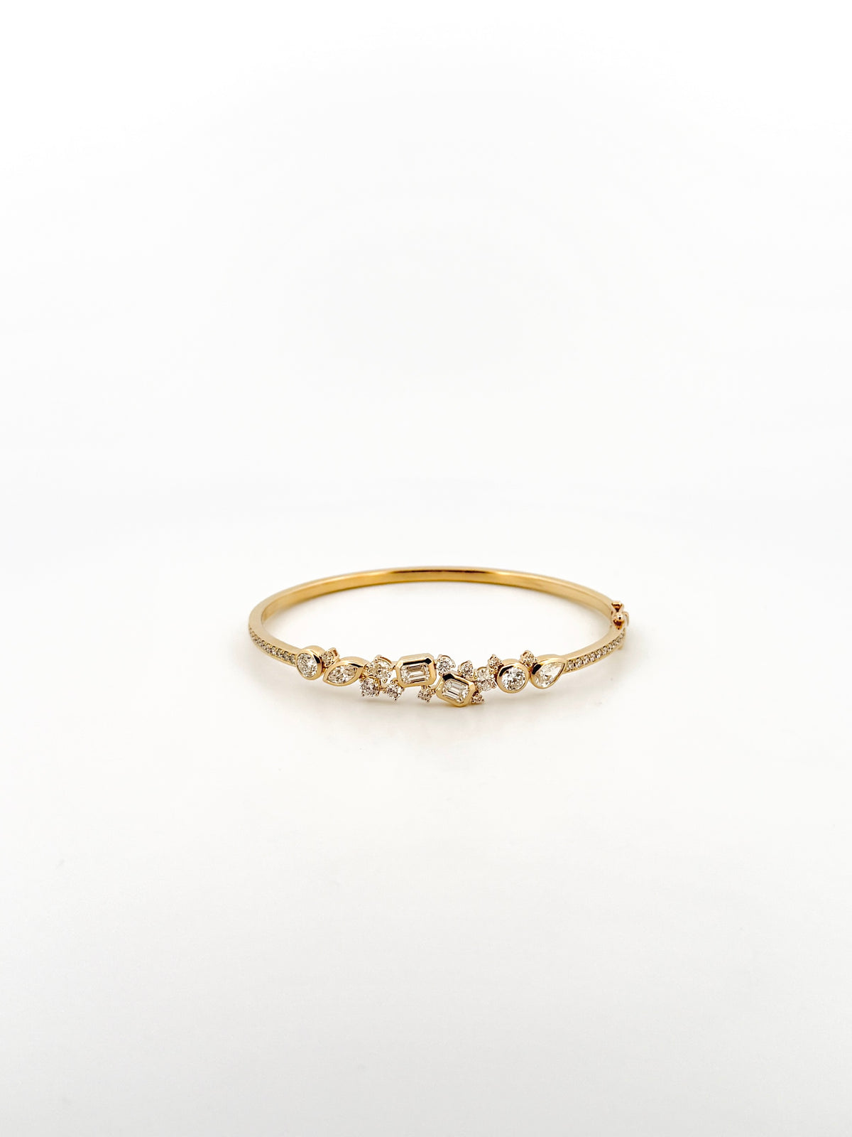 Multi-Shape Diamond Bangle
