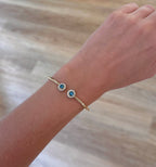 Double Blue Diamond Bangle