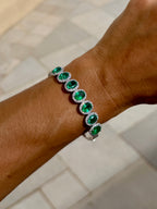 Emerald and Diamond Statement Bangle