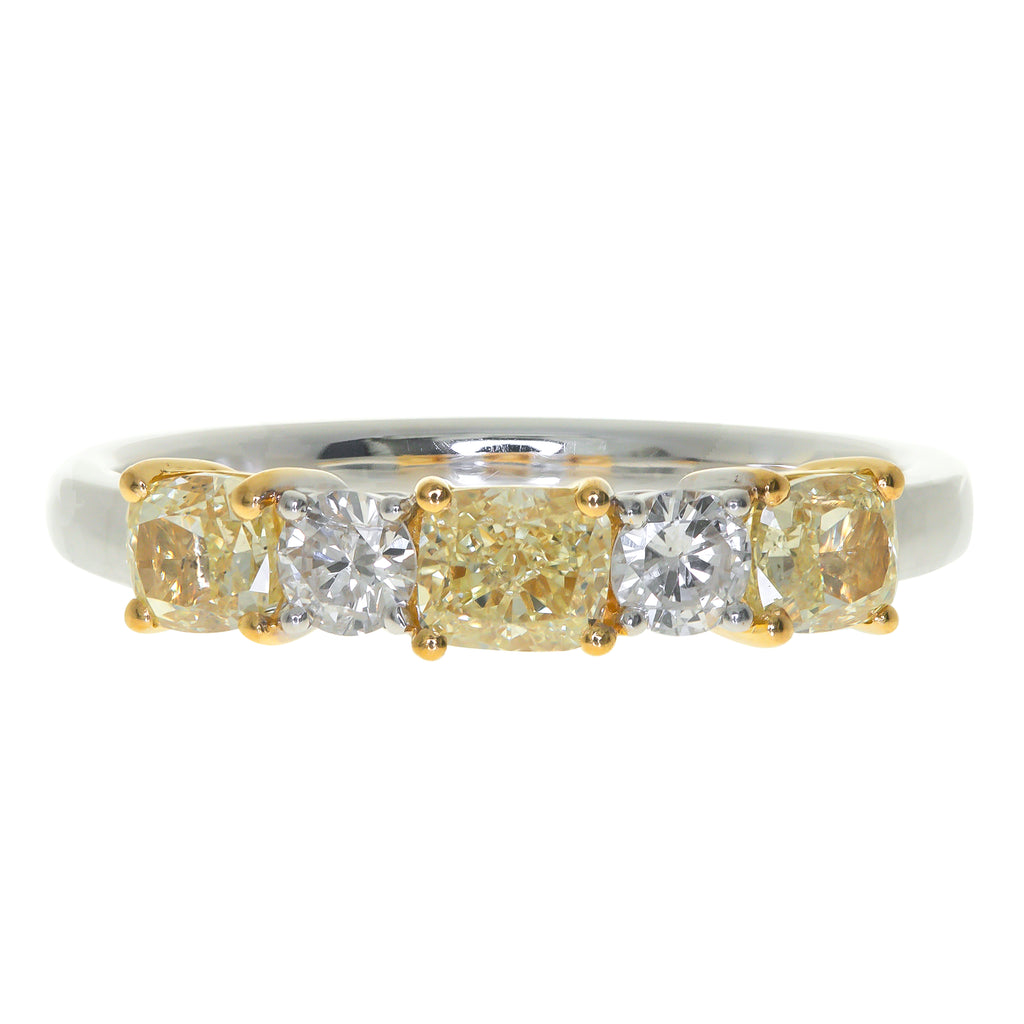 Yellow & White Lab Diamond Ring