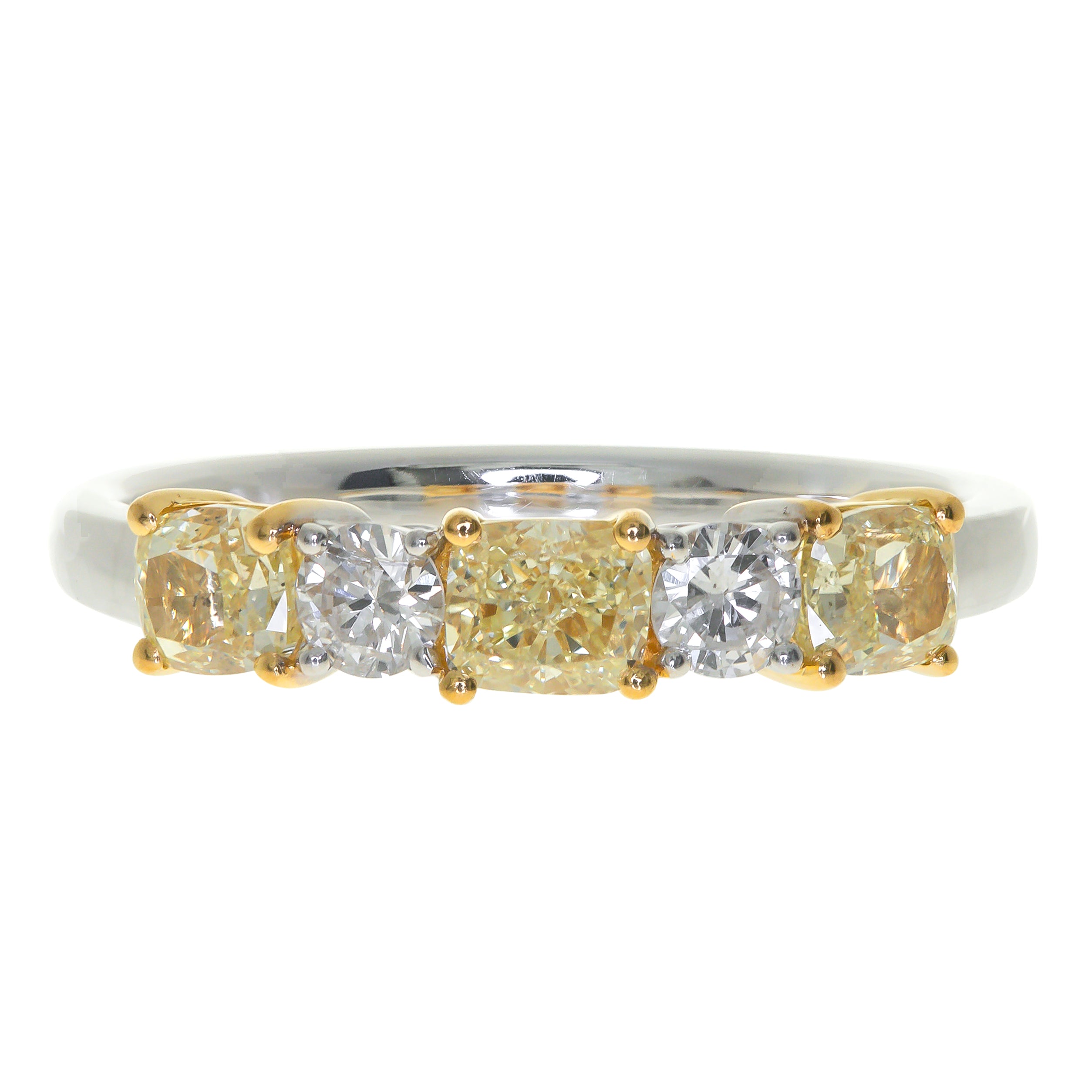 Yellow & White Lab Diamond Ring