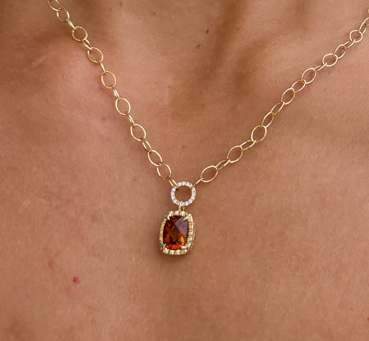 Citrine Cable Necklace