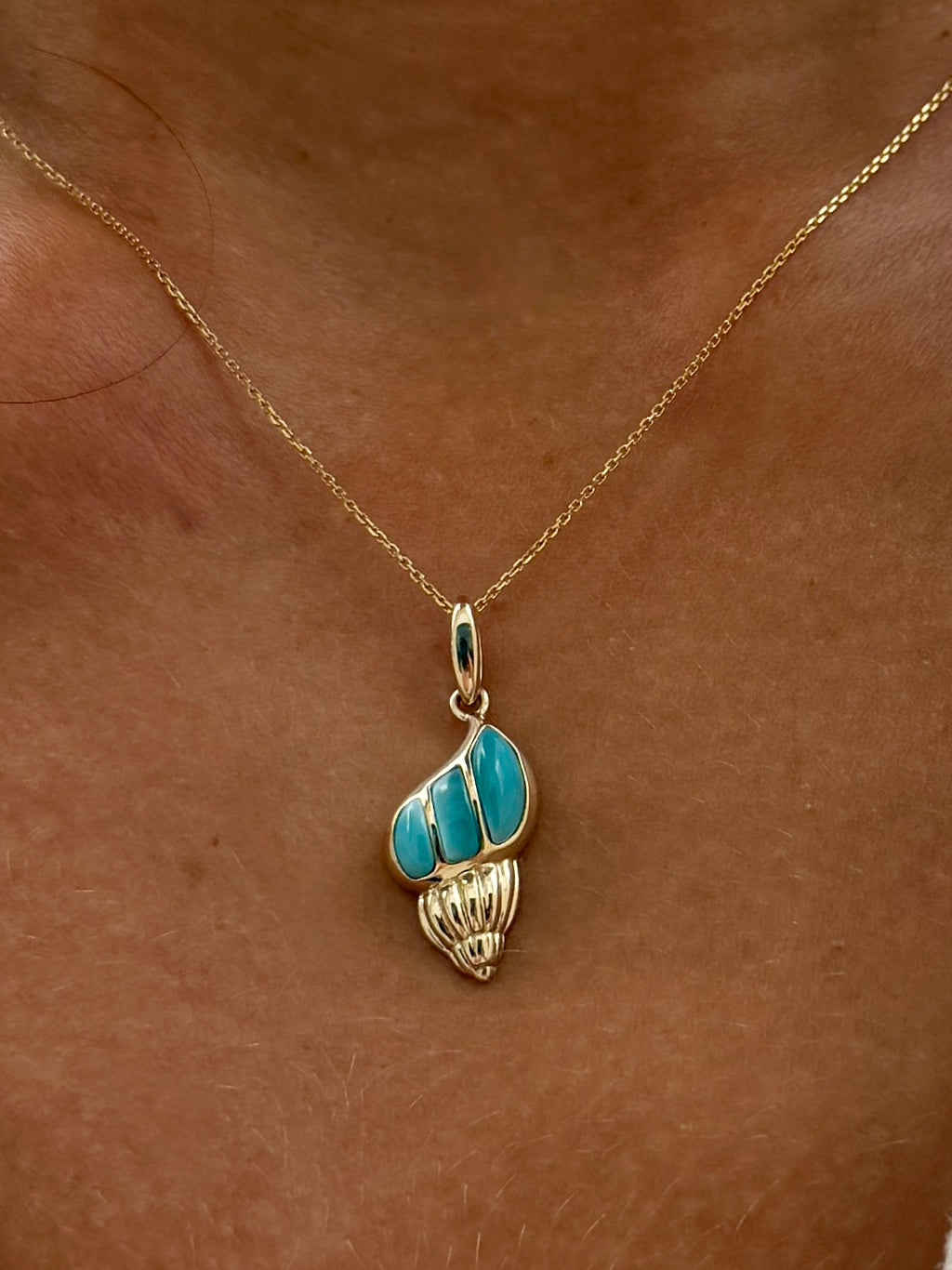 Larimar Conch Pendant