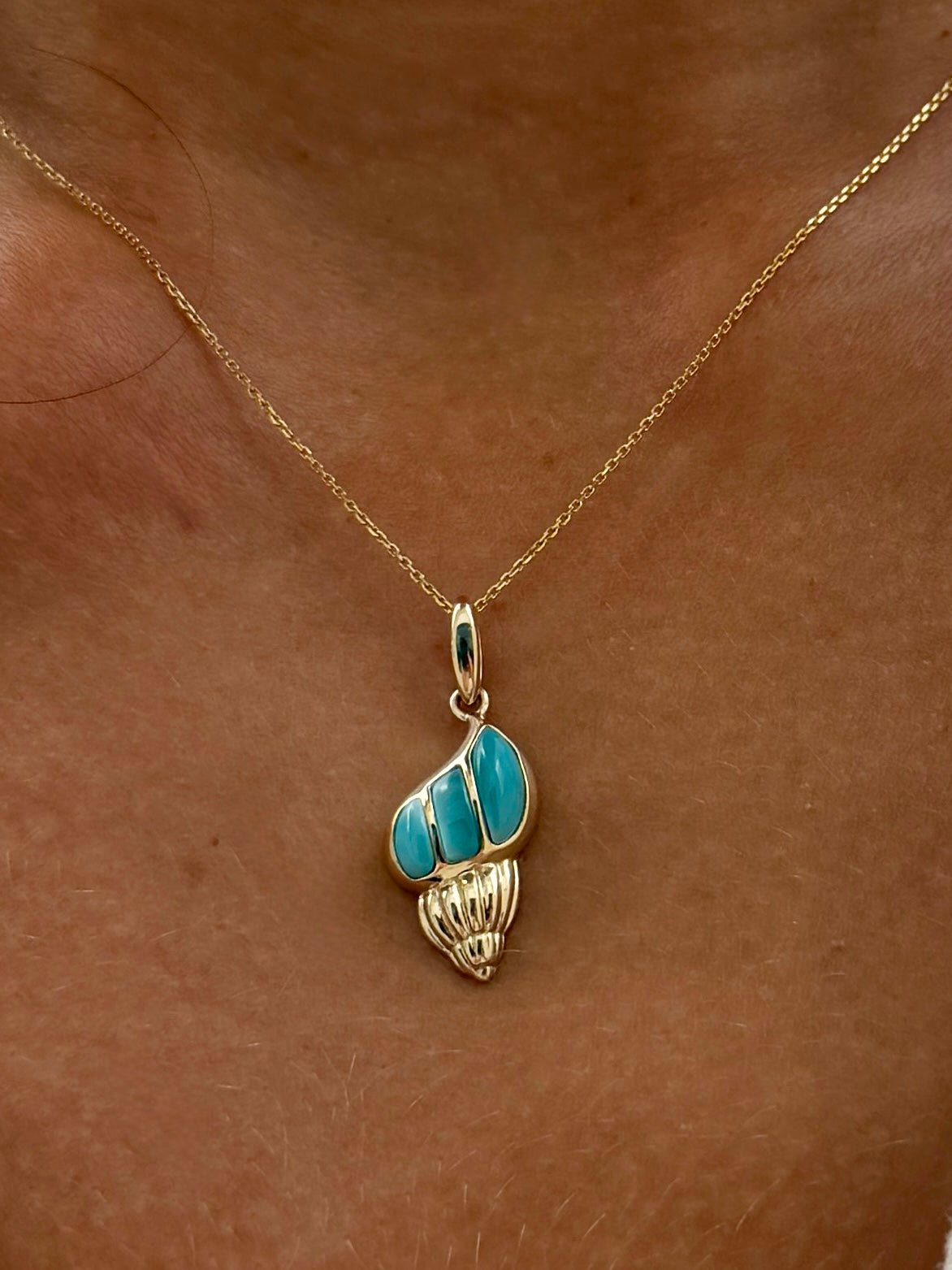Larimar Conch Pendant