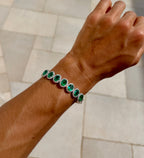 Emerald and Diamond Statement Bangle
