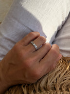 Baguette and Round Dainty Diamond Ring