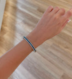 Round Blue Diamond Bangle