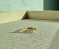 Partial Bezel East-West Emerald Cut Lab Grown Diamond Ring - PREORDER