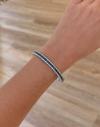 Round Blue Diamond Bangle