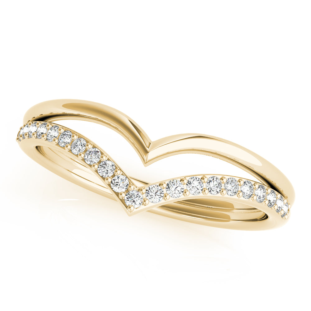Diamond Pointed Wave Ring