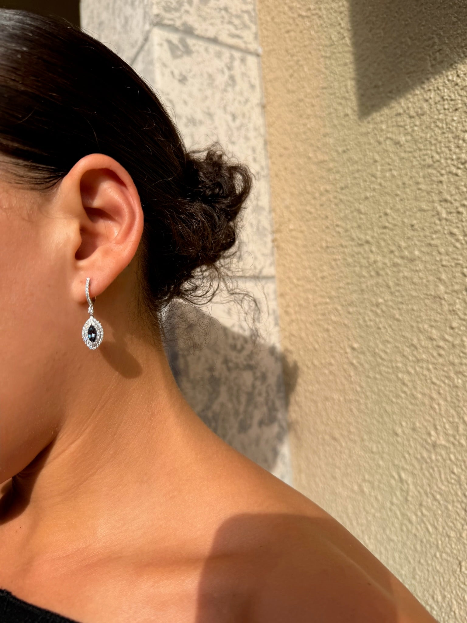 GUB Certified Marquise Alexandrite Drop Earrings
