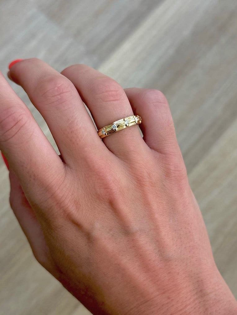 Modern Diamond Accent Band