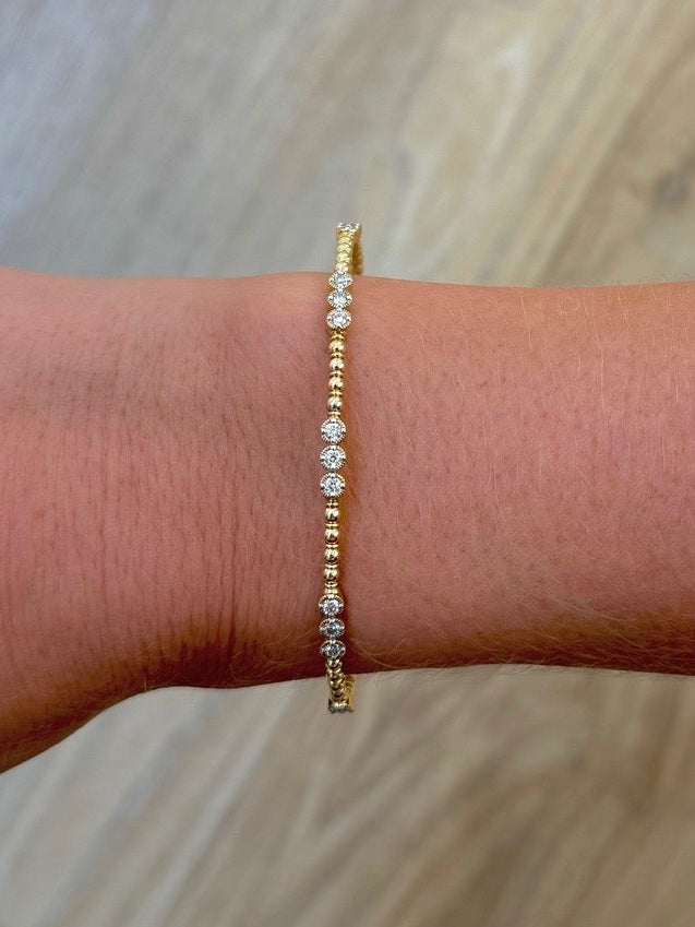 Trio of Diamonds Flexi Bangle
