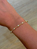 Round Diamond Station Flexi Bangle