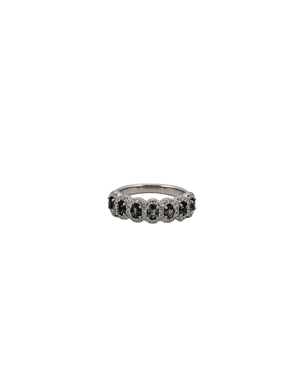 GIA Alexandrite Ring with Diamond Halos