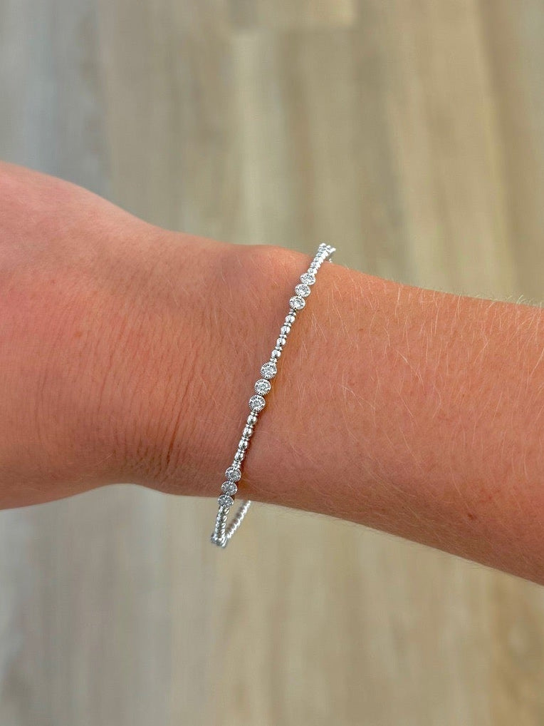 Trio of Diamonds Flexi Bangle