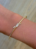 Diamond Bow Flexi Bangle
