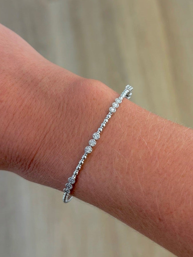 Trio of Diamonds Flexi Bangle