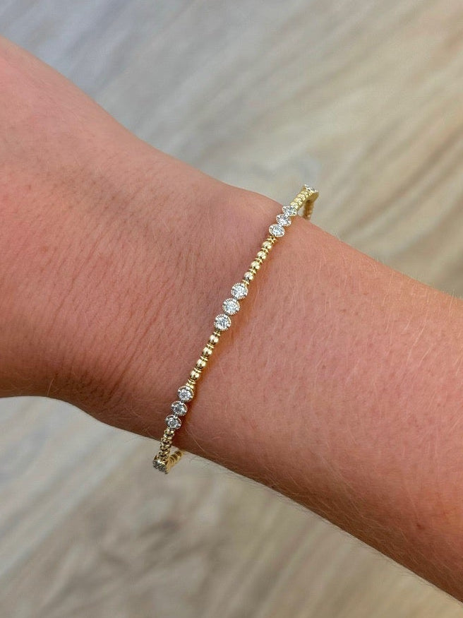 Trio of Diamonds Flexi Bangle