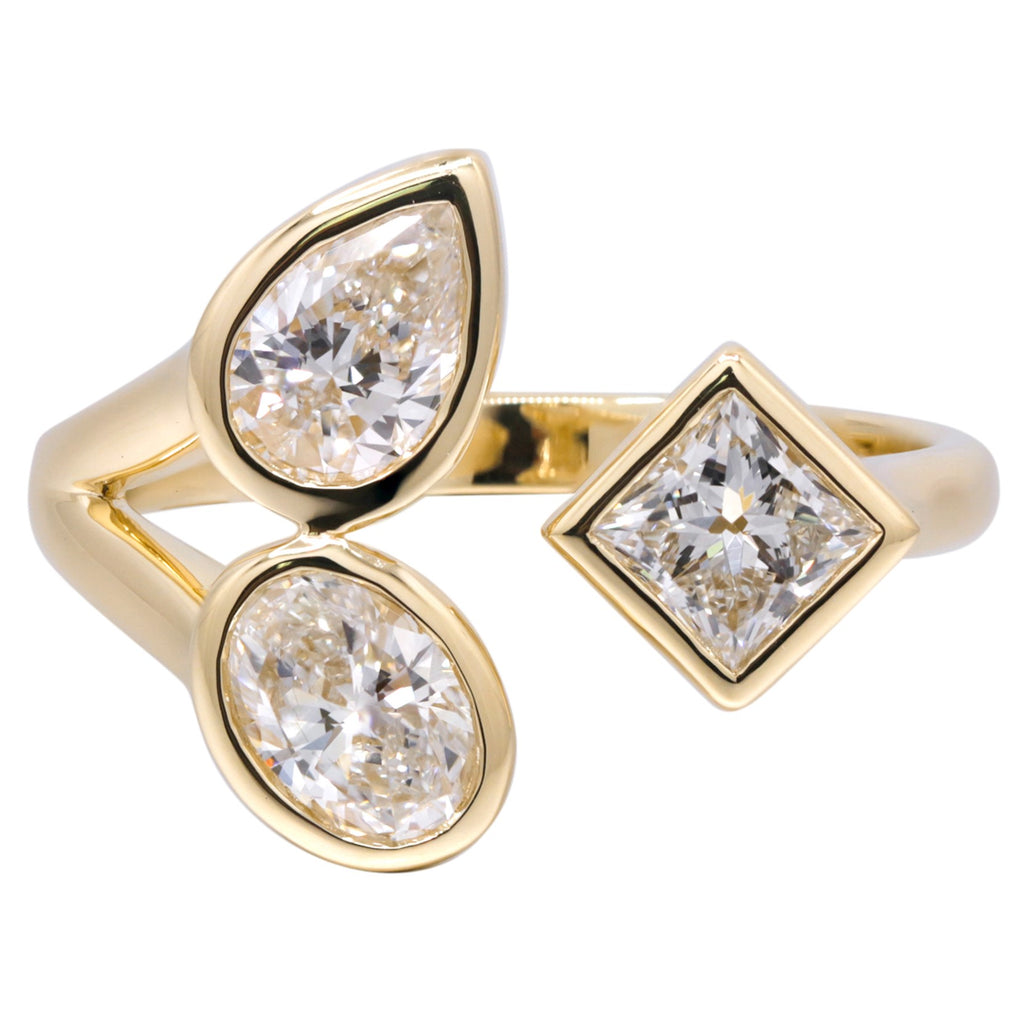 Mixed Trio Lab Diamond Cocktail Ring - PREORDER