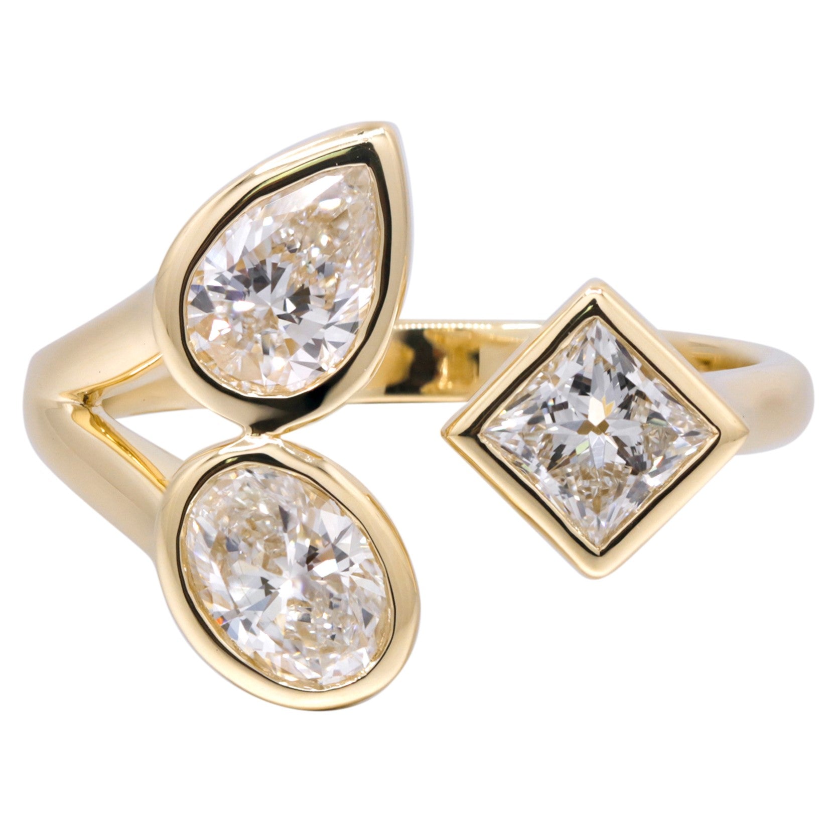 Mixed Trio Lab Diamond Cocktail Ring - PREORDER
