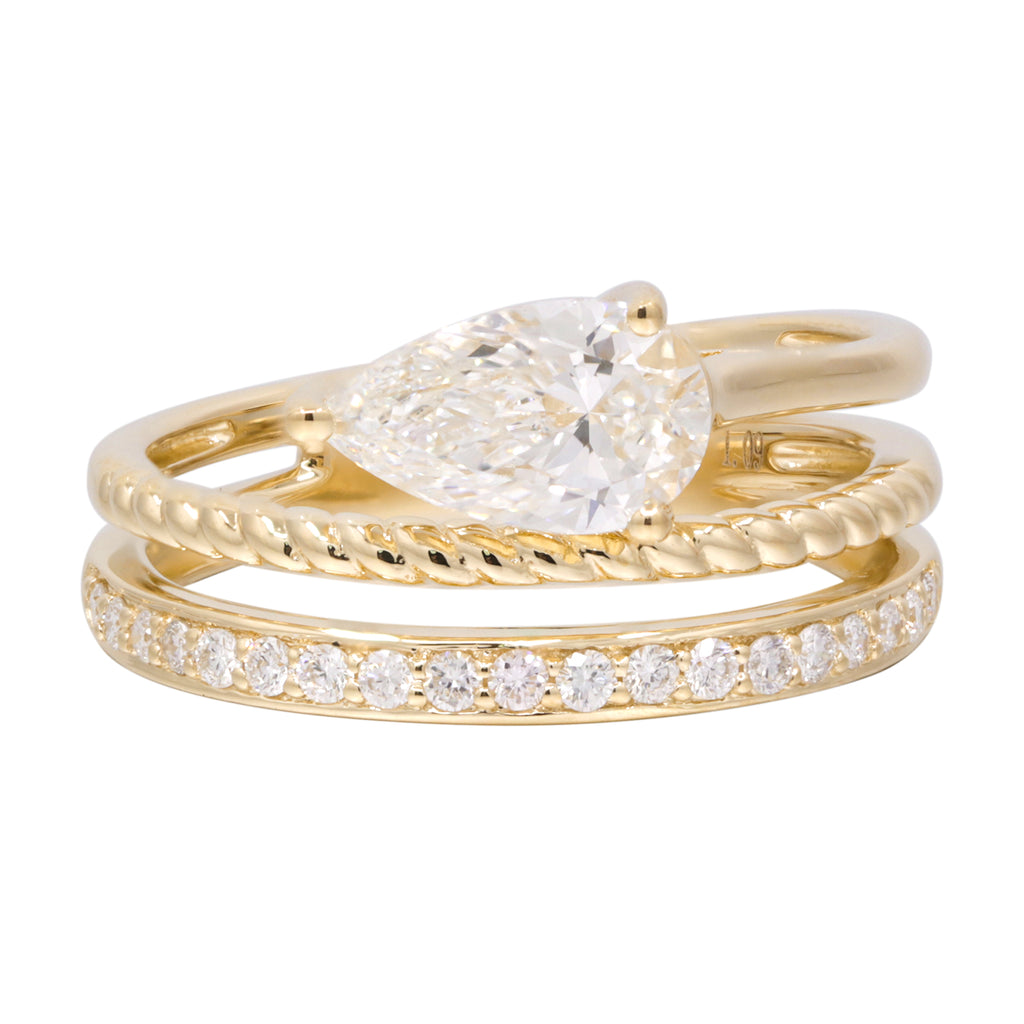 Pear Lab Diamond Wrap Ring - PREORDER