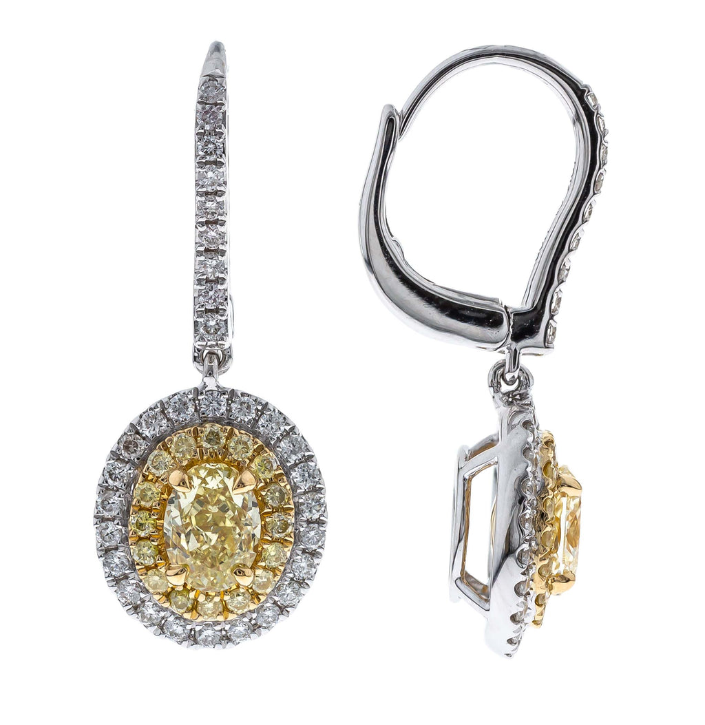 Yellow Diamond Earrings