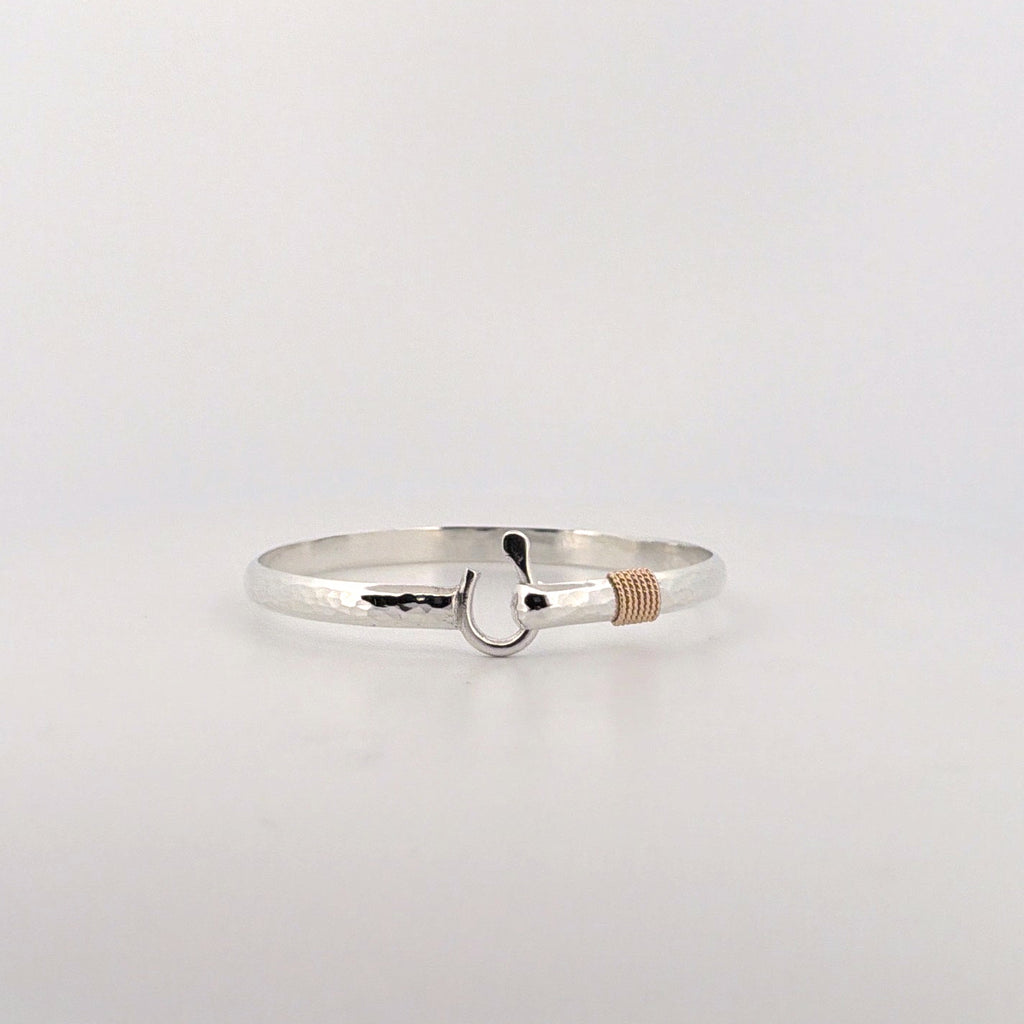 Sterling Silver St. John J Hook Bracelet with 14kt Gold Wrap - 5mm
