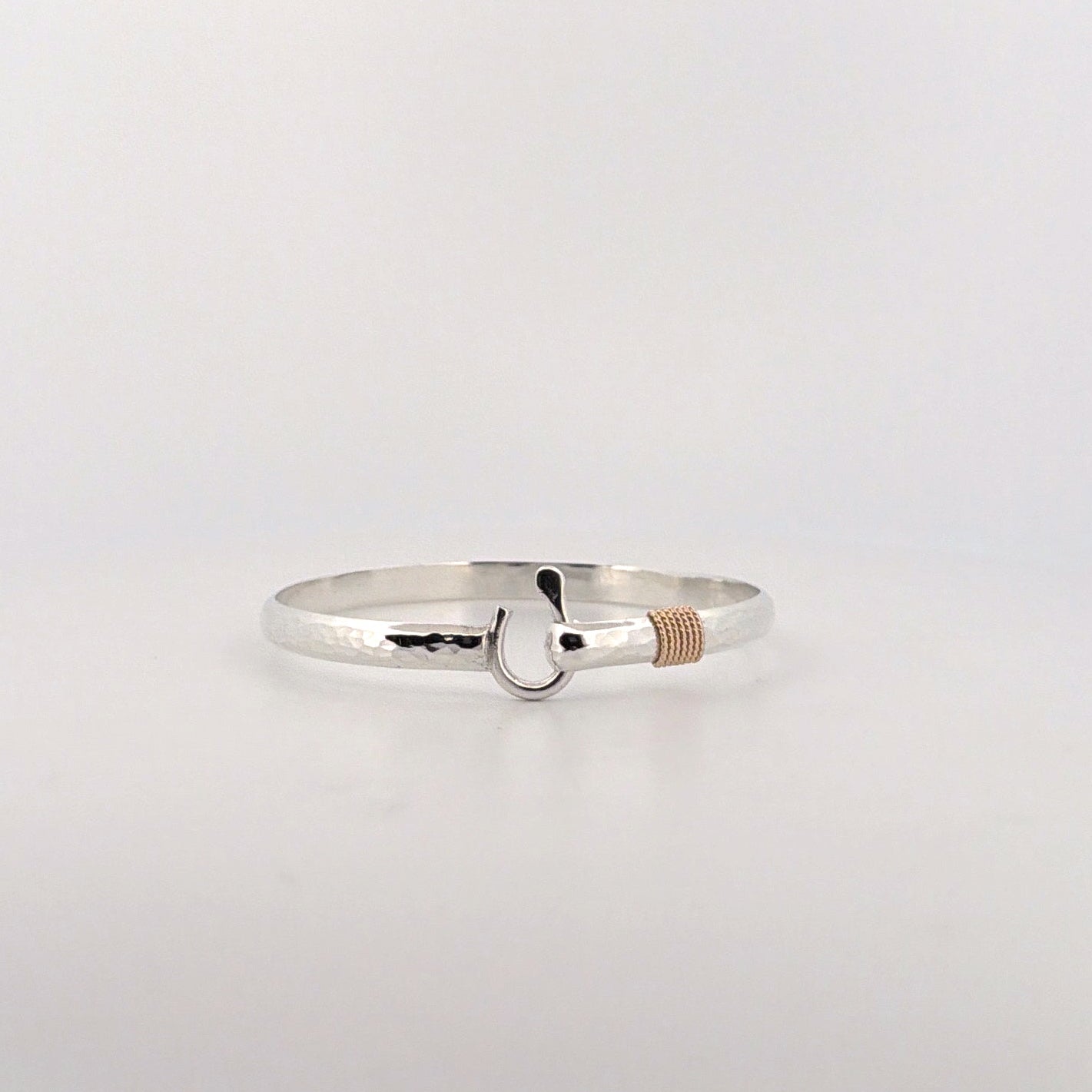 Sterling Silver St. John J Hook Bracelet with 14kt Gold Wrap - 5mm